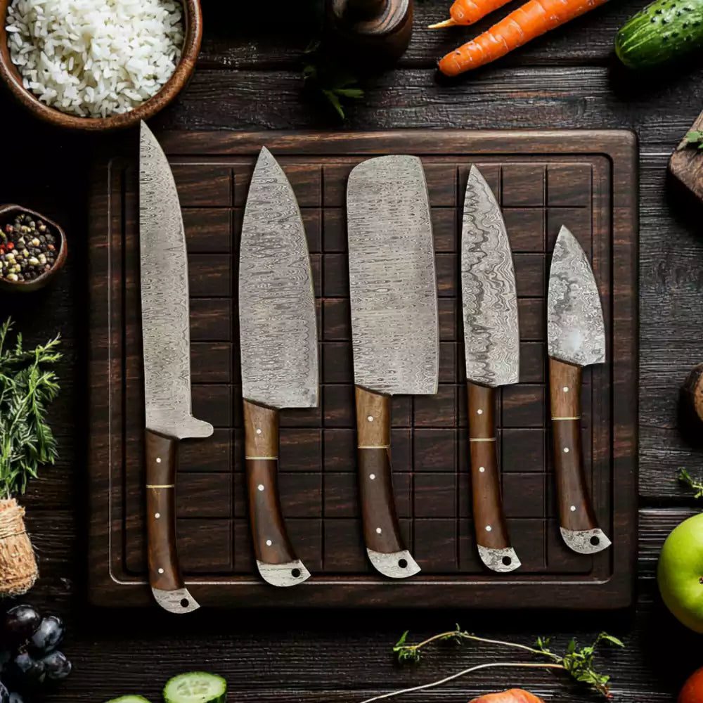 5 PCS Damascus Kitchen Knife Set