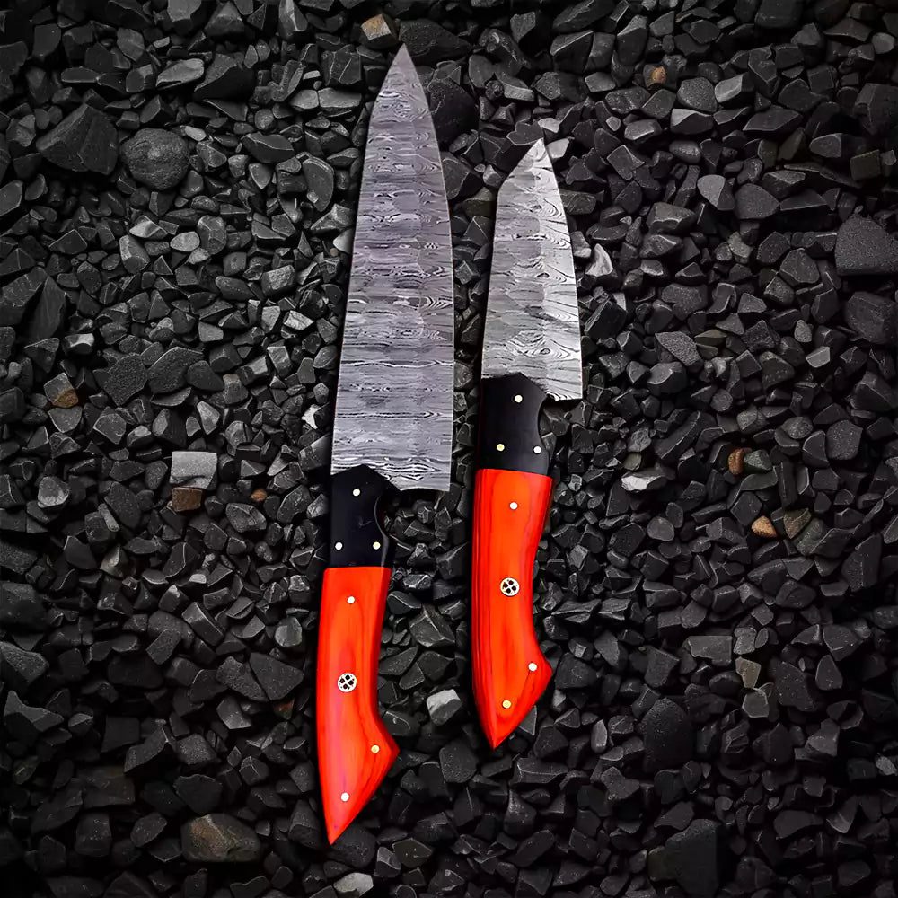 5 Pcs Damascus Cooking Knife Set - Image 2