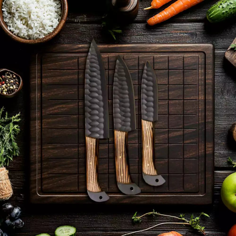 5 PCS Damascus Chef Knife Set - Image 3