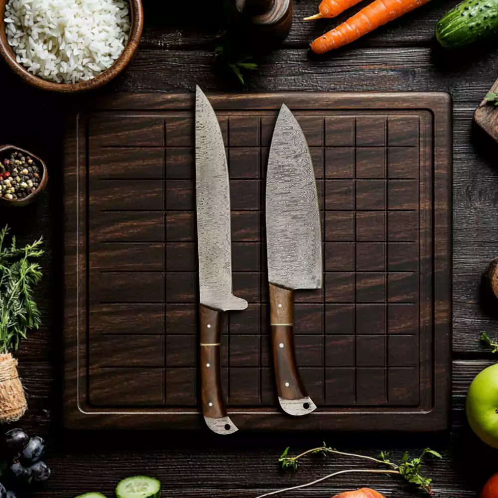 5 PCS Damascus Kitchen Knife Set - Image 3