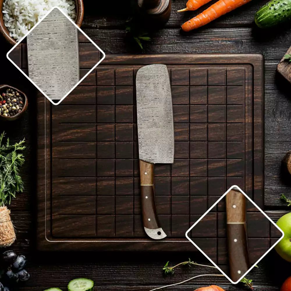 5 PCS Damascus Kitchen Knife Set - Image 5