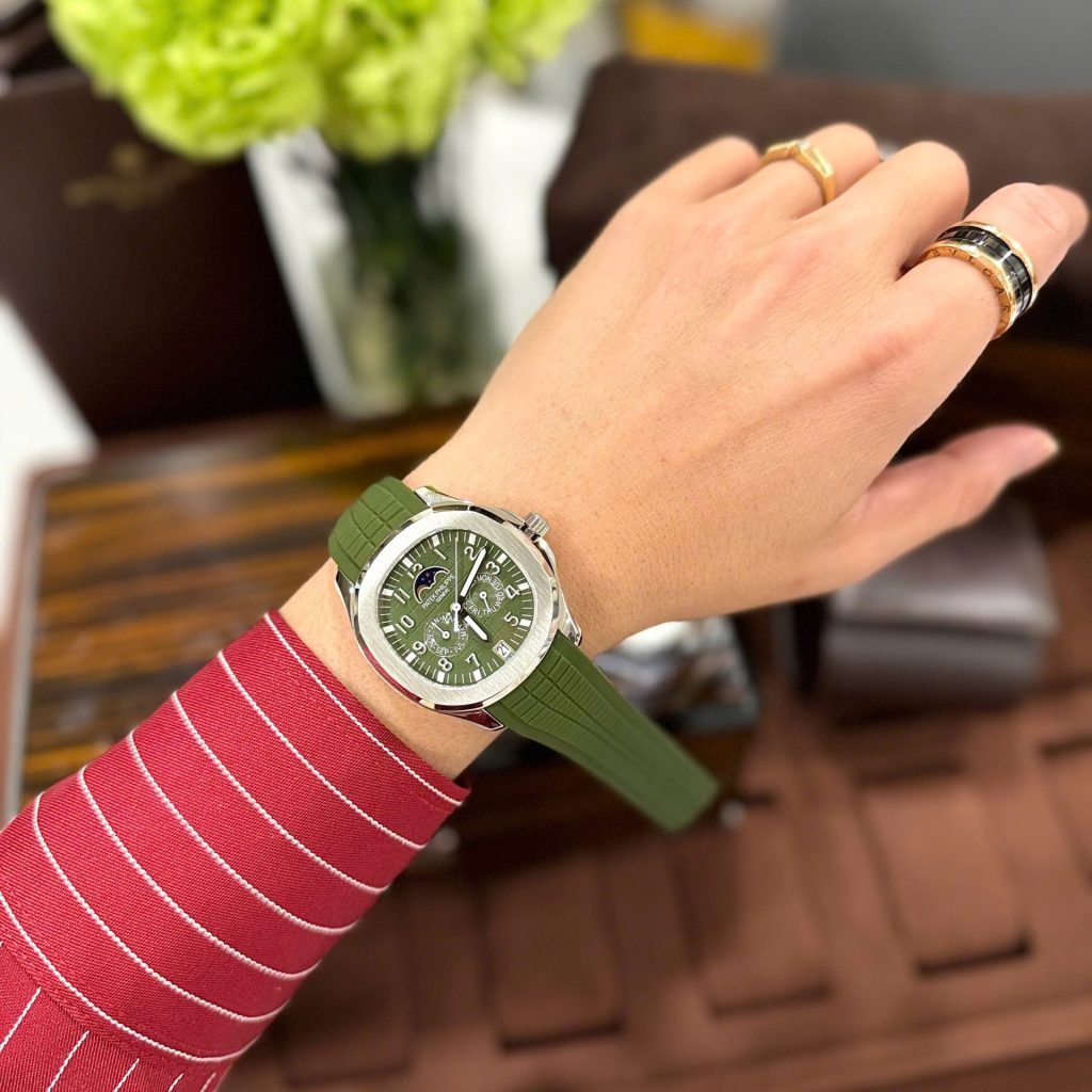 Đồng Hồ Patek Philippe Aquanaut 5261G Màu Xanh Lá Cây Replica Cao Cấp Nhất 40mm (3)