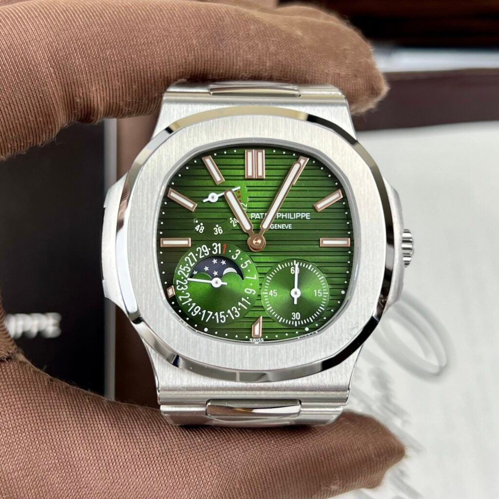 Δα»ng Hα» Patek Philippe Nautilus 5712 MαΊ·t Xanh LΓ‘ CΓ’y ZF 40mm (1)