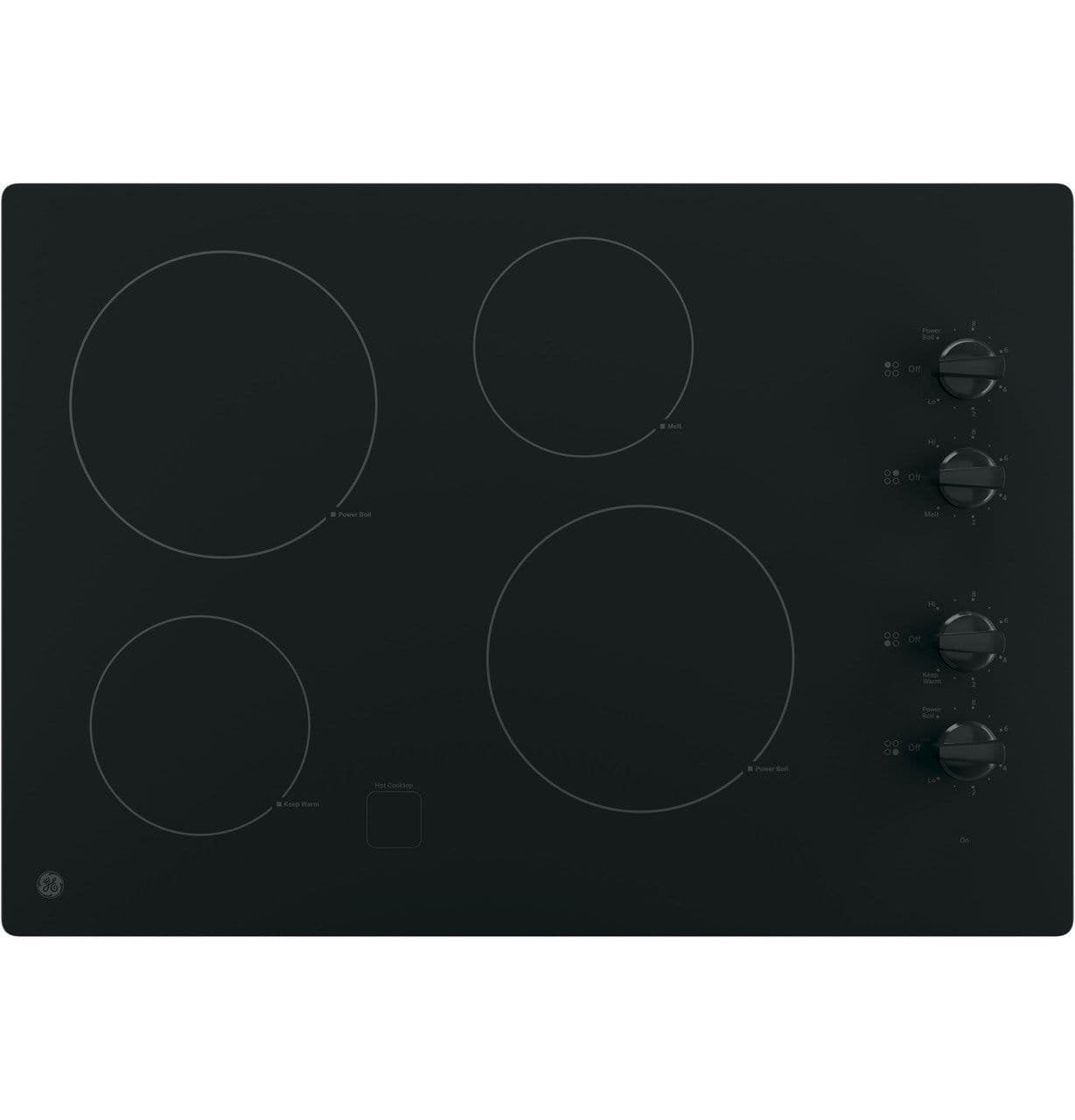GE 30″ Built-In Knob Control Electric Cooktop JP3030DWBB