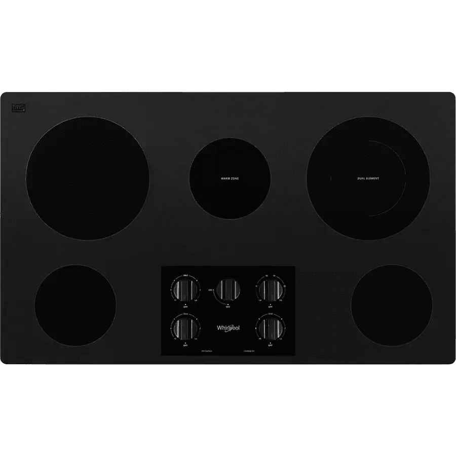 Whirlpool 36-Inch Electric Ceramic Glass Cooktop WCE55US6HB