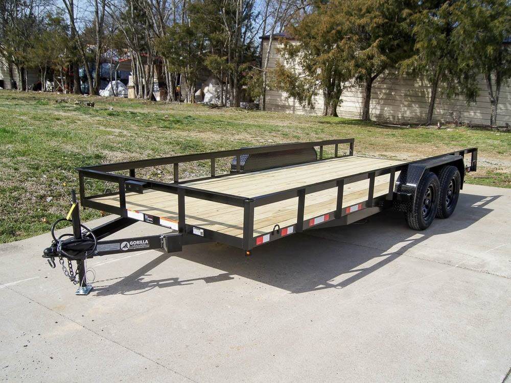 7x18 Straight Deck Utility Trailer (2) 3,500lb Axles - No Gate