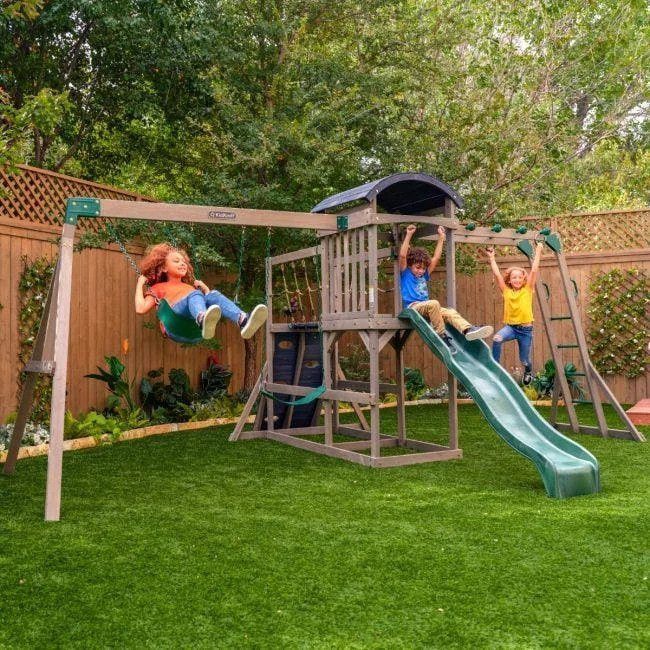 KidKraft Gladiator Quest Swing Set Gray