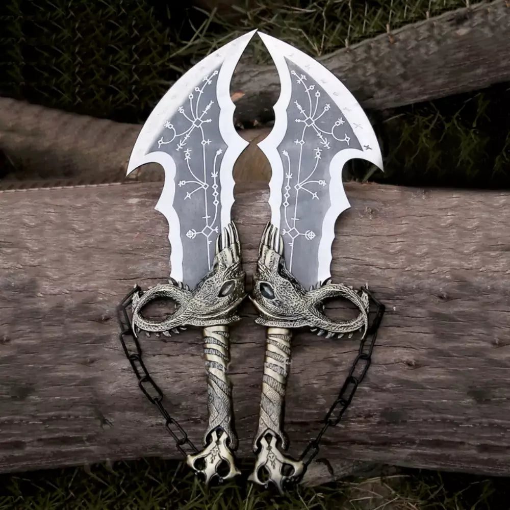 Blades of Chaos Replica – Twin Kratos Blades (Fantasy Display Set) Replica - Image 2