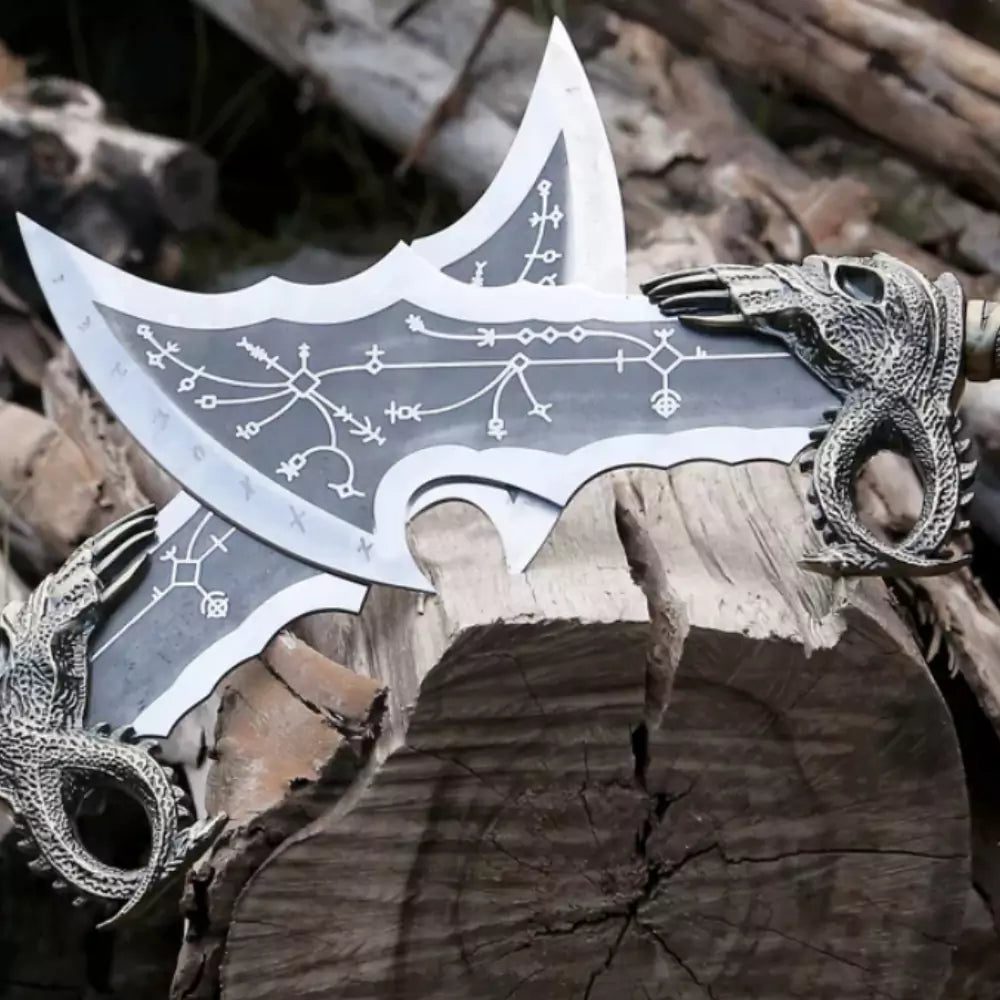Blades of Chaos Replica – Twin Kratos Blades (Fantasy Display Set) Replica - Image 6