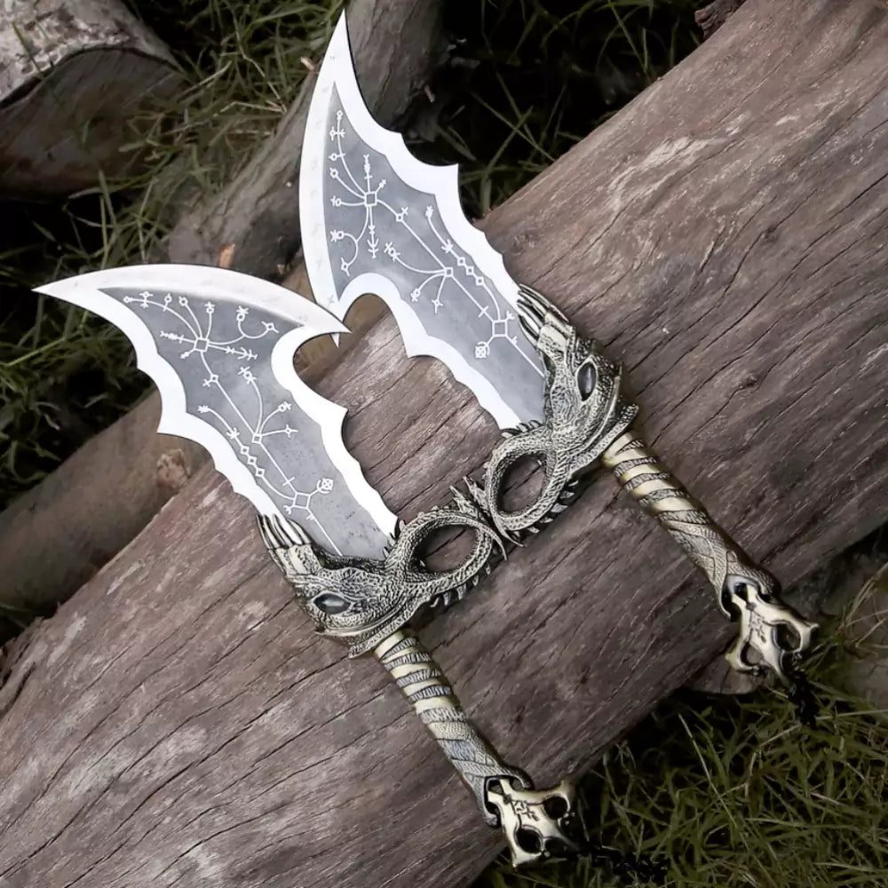 Blades of Chaos Replica – Twin Kratos Blades (Fantasy Display Set) Replica - Image 7