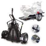 Go! Series Single Rail Folding Motorcycle Trailers – Deluxe Chrome Wheels Balanced