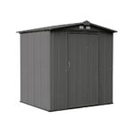 Arrow 6 ft. x 5 ft. EZEE Steel Low Gable Shed, Charcoal