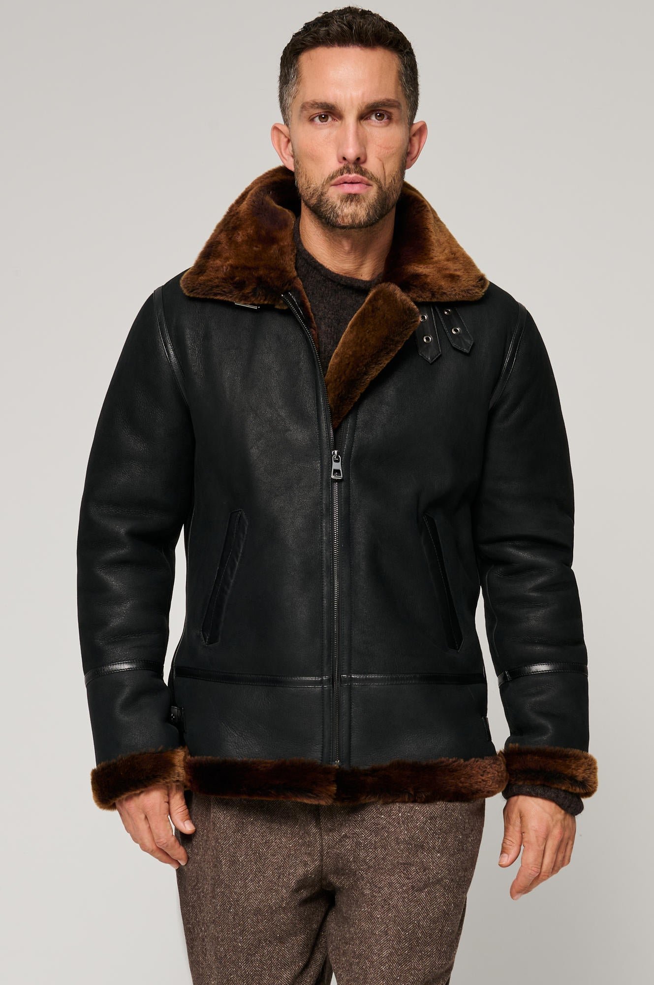 Jason Sheepskin B-3 Bomber Jacket