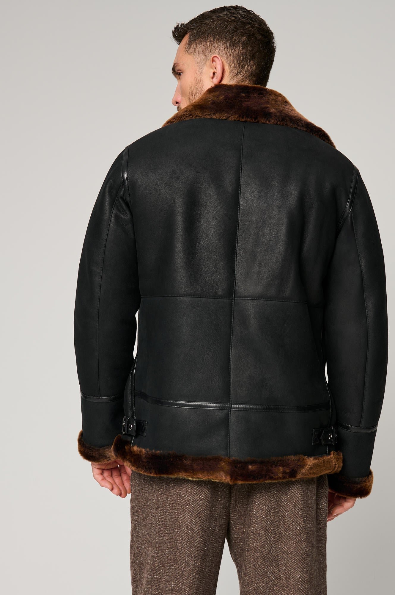 Jason Sheepskin B-3 Bomber Jacket - Image 3