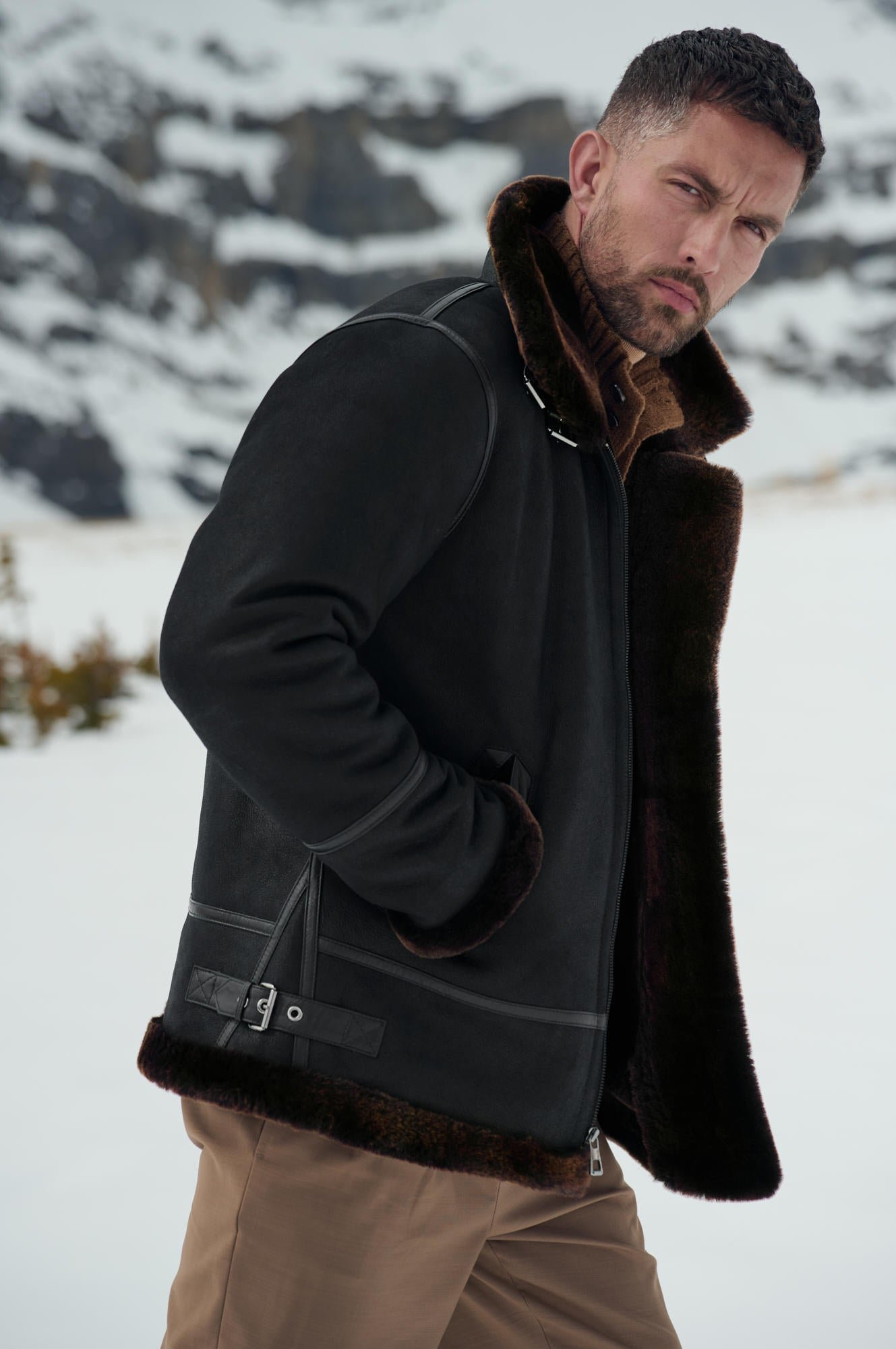 Jason Sheepskin B-3 Bomber Jacket - Image 6