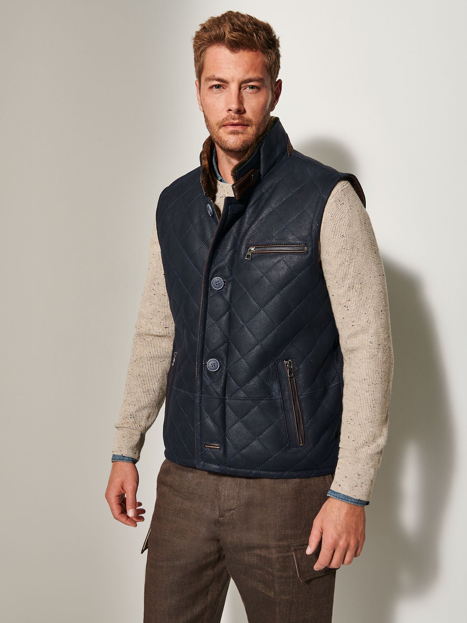 Hayes Quilted Sheepskin Vest - Image 2