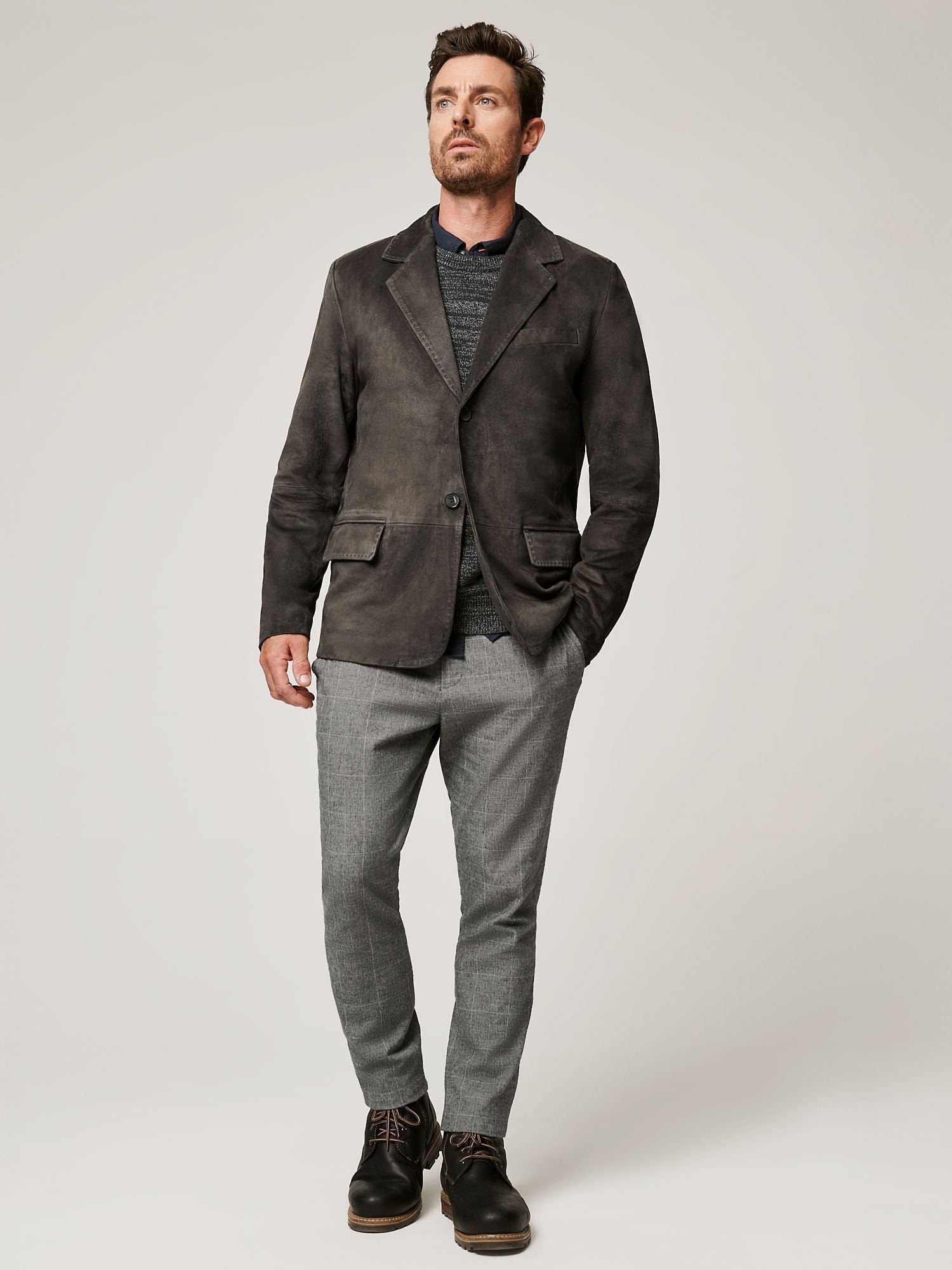 Mark Suede Leather Blazer - Image 3