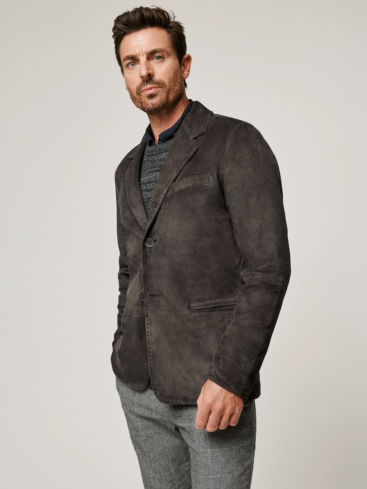Mark Suede Leather Blazer - Image 4
