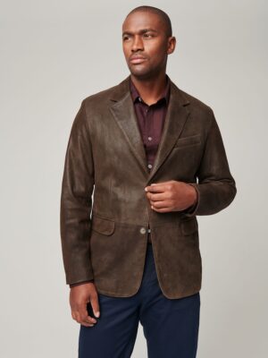 Carlisle Distressed Leather Blazer
