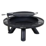 Even Embers 44 in. Round Charcoal/Wood-Burning Fire Pit with Cooking Grate