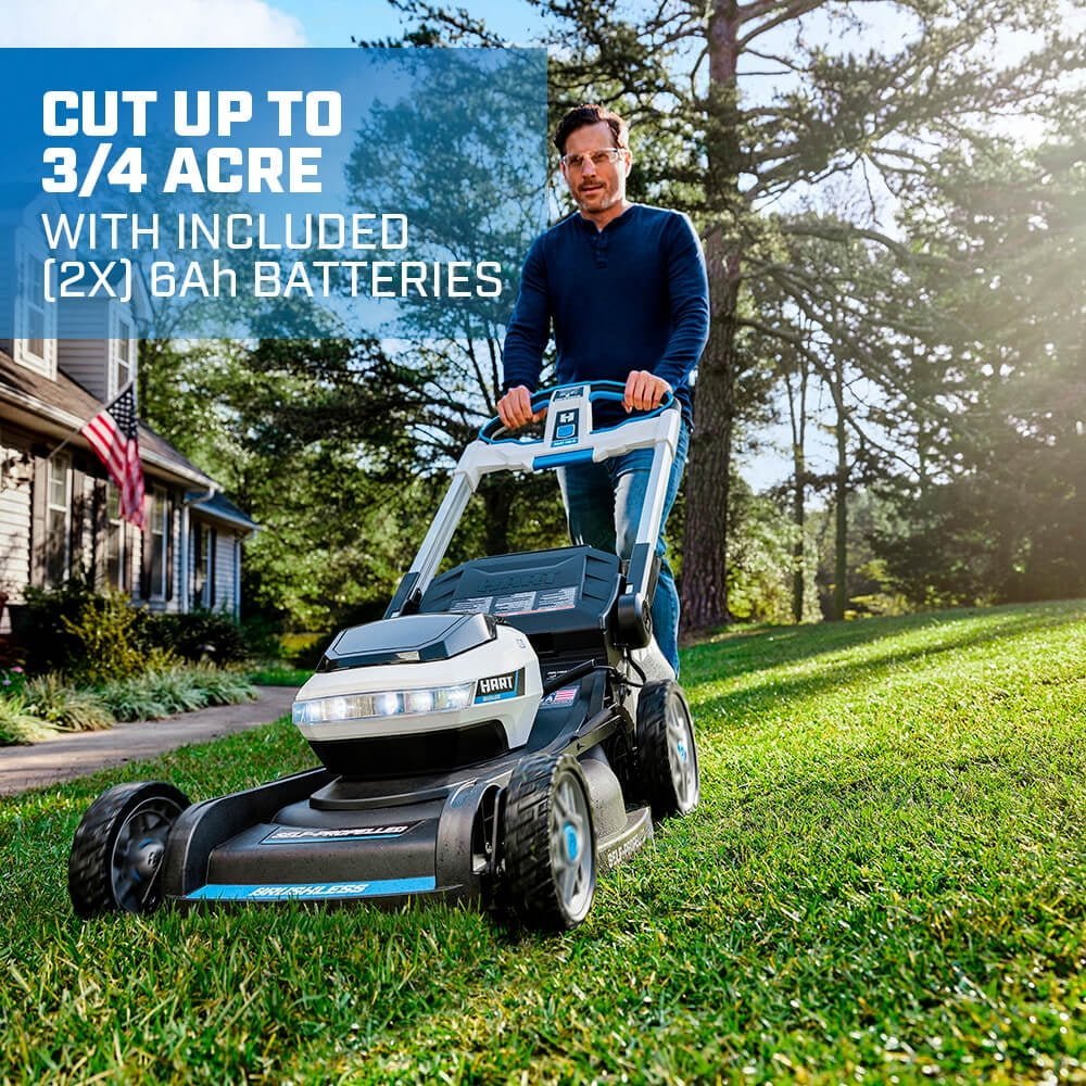 HART 40-Volt 21-inch Supercharge 3-in-1 Self-Propelled Mower Kit, (2) 6.0Ah Lithium-Ion Batteries - Image 5