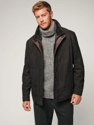 James Buffed Leather Jacket