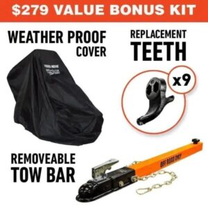 Power King 11 in. 14 HP Commercial Kohler Gas Powered Stump Grinder with Extra Set of Teeth and Precision Control Brake – Seacayago