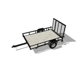 Carry-On Trailer 5-ft x 8-ft Treated Lumber Utility Trailer with Ramp Gate