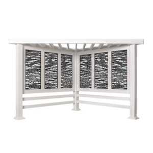 Richmond Modern Metal Steel Pergola with Canopy