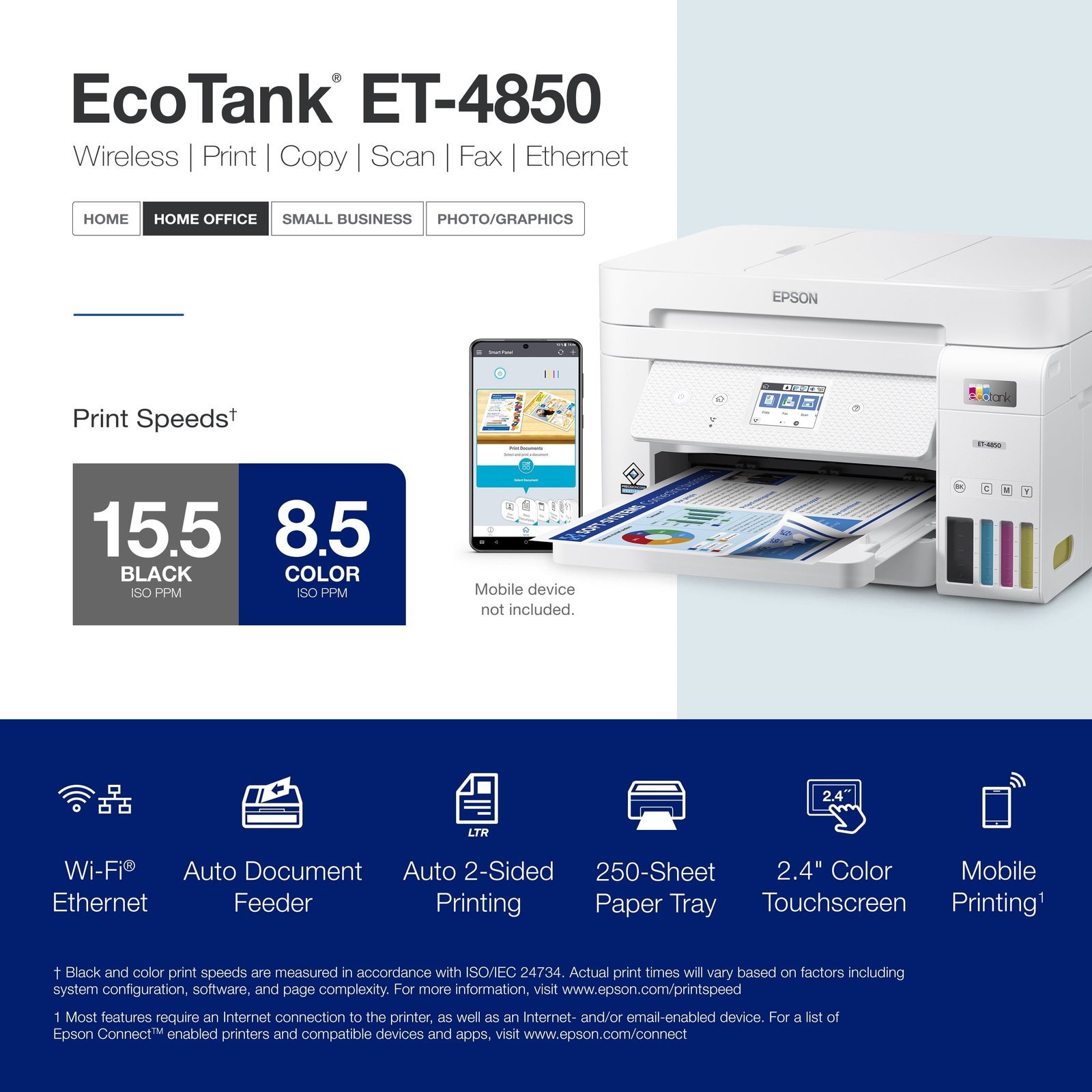 Epson EcoTank ET-4850 All-in-One Cartridge-Free Supertank Printer - Image 5