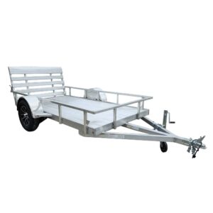 5′ x 10′ Aluminum Utility Trailer with Gate and Mag Wheels – 3500 lb Axle