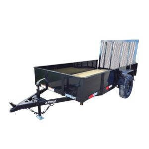 5′ X 10′ Utility Trailer Straight Deck 18″ Sides Tall Gate