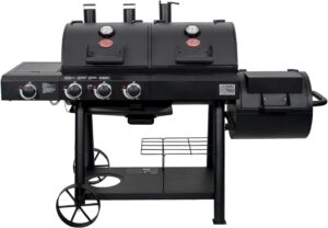Char-Griller Texas Trio 3-Burner Dual Fuel Grill with Smoker