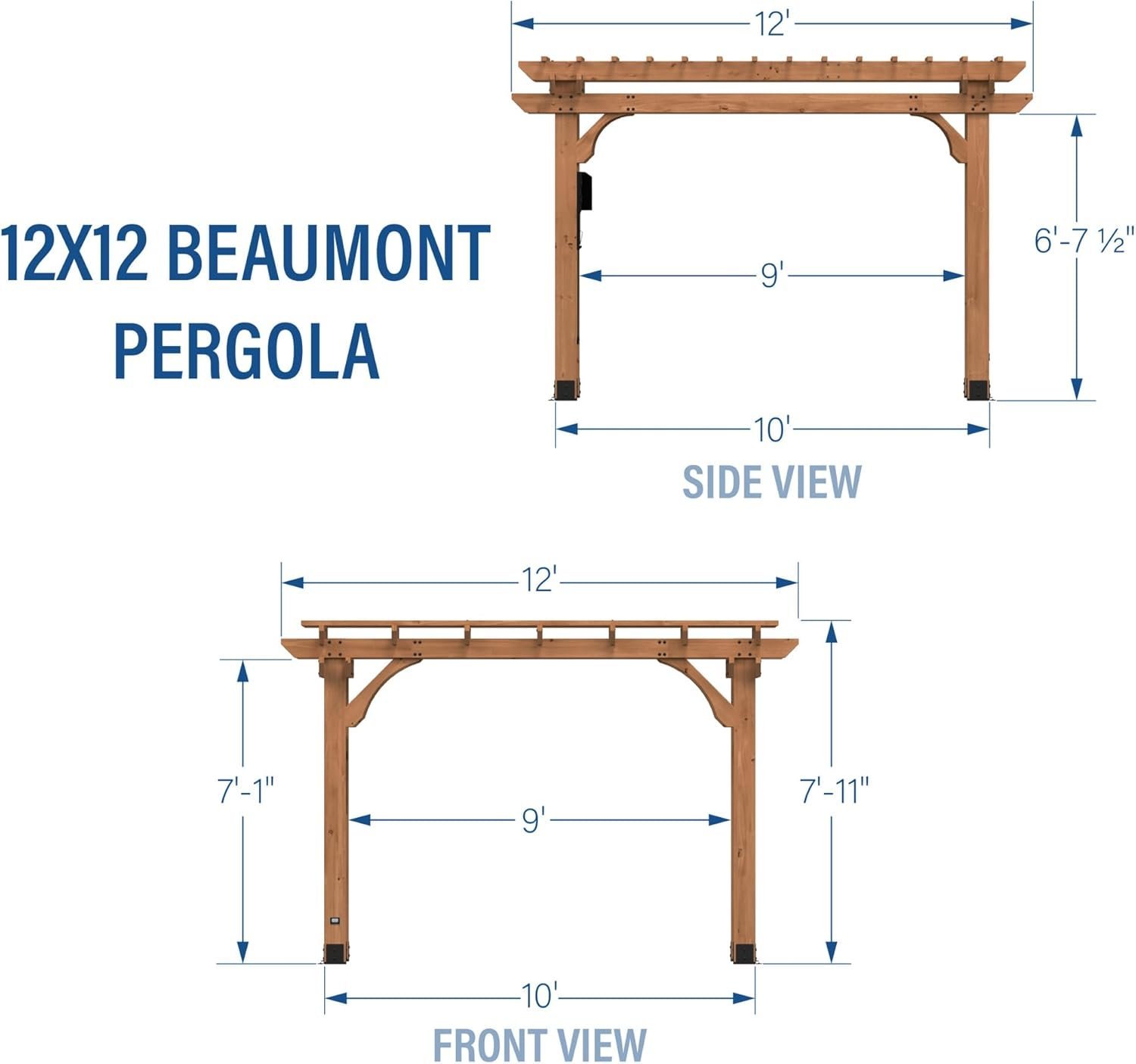 Backyard Discovery Beaumont Freestanding Pergola 2101579COM - Image 5