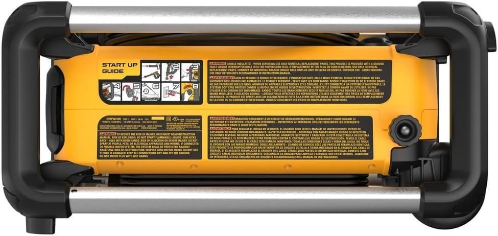 DEWALT Electric Pressure Washer, 2100 PSI, Jobsite Power Washer (DWPW2100) Yellow - Image 4