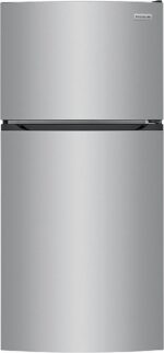 Frigidaire – 13.9 Cu. Ft. Top-Freezer Refrigerator – Brushed Steel
