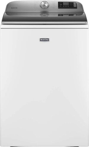 Maytag – 5.3 Cu. Ft. High Efficiency Smart Top Load Washer with Extra Power Button – White