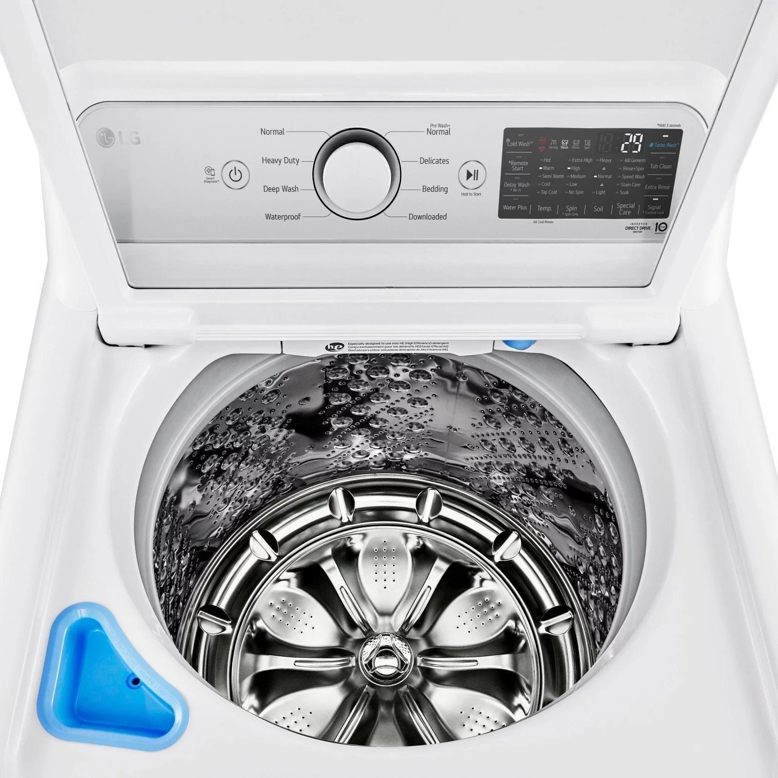 LG – 5.5 Cu. Ft. Smart Top Load Washer with TurboWash3D – White - Image 15
