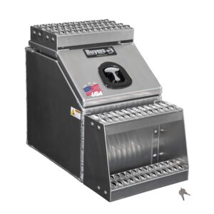 Buyers Products 28-in x 24-in x 19-in Smooth Aluminum Step Box Truck Tool Box 1705285