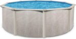 Aquarian 21ft x 52in Round Steel-Frame Above Ground Swimming Pool – Phoenix Series, DIY Outdoor Backyard Pool