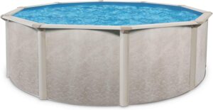 Aquarian 21ft x 52in Round Steel-Frame Above Ground Swimming Pool – Phoenix Series, DIY Outdoor Backyard Pool