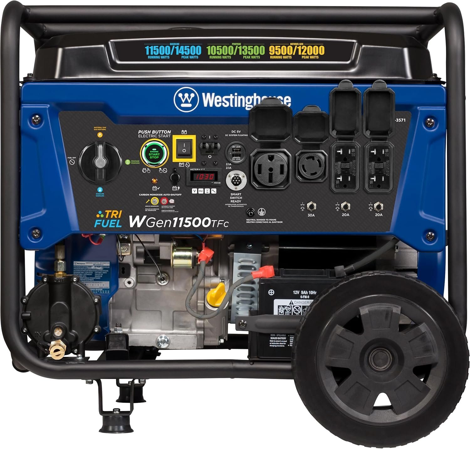 Westinghouse 14,500 Watt Tri-Fuel Portable Generator - Image 9