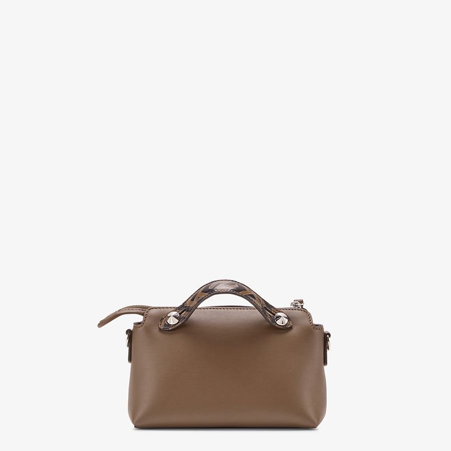 Fendi Small Leather Boston Bag - Image 3