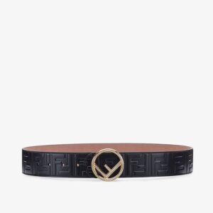 Fendi Black Leather Belt
