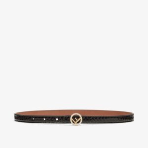 Fendi Black Elaphe Belt