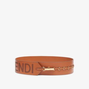 Fendi Brown Leather Belt