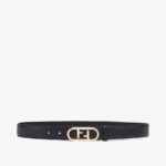 Fendi Black Leather Belt