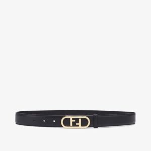 Fendi Black Leather Belt