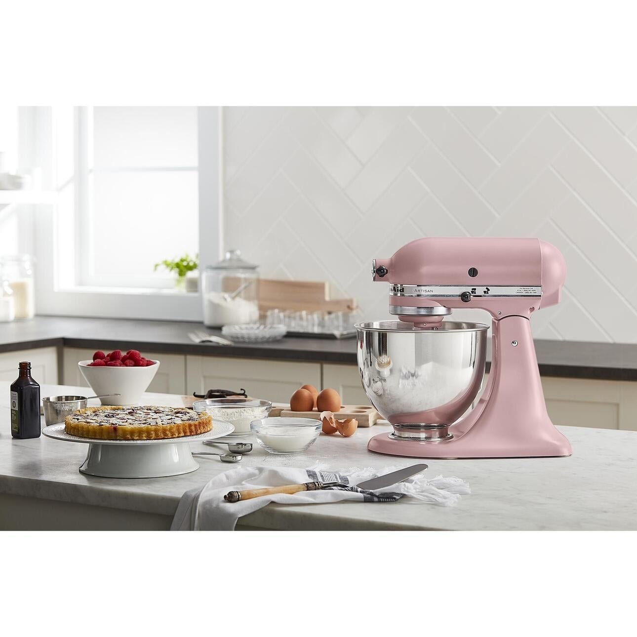 KitchenAid Artisan Series 5-Quart Tilt-Head Stand Mixer, Dried Rose, KSM150PS - Image 11
