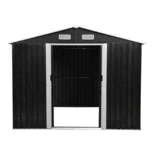 8′ x 10′ Tool Storage Shed Charcoal Black